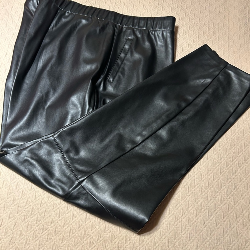 Cato Women's Black Faux Leather Pants